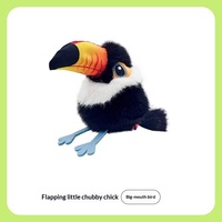 Jouet interactif pour chat, hibou électrique en peluche, toucan vibrant avec ailes battantes, stimule automatiquement l'instinct de chasse