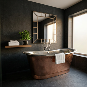 Baignoire autoportante double en laiton avec finitions patinées - I H C - Product Image 3