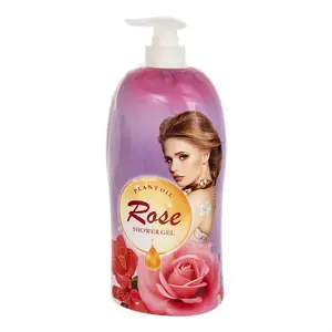 Wholesale Custom Private Label Organic Rose Shower Gel Anti- Pollution Hydrating Whitening Skin Refreshing Intimate Body Wash