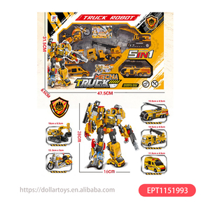 Dollar article magasin Promotion jouets <span class=keywords><strong>Robot</strong></span> bricolage fer Mecha voitures de course briques de construction ville Trans guerre <span class=keywords><strong>Chariot</strong></span> enfants cadeau - Product Image 3