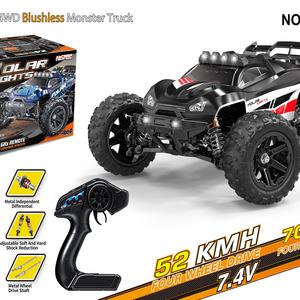 Auto RC de Alta Velocidad a Escala 1/14, 2.4G HS14421 14422, sin Escobillas, 52km/h, Tracción en las 4 Ruedas, Negro y Verde, Juguete de Regalo - Product Image 6