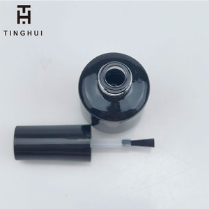 Listo para Enviar: Botella de Vidrio Redonda de 15 ml para Esmalte de Uñas en Gel, Botella Vacía para Personalizar, Disponible en Negro Brillante/Mate - Product Image 5