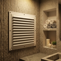 Grille de ventilation extérieure carrée moderne en alliage d'aluminium, pare-pluie, protection contre le vent, respirante, perforée, dissipation de la chaleur