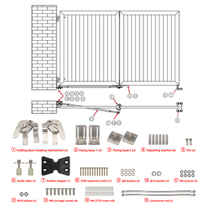 Swing Door Kit Phần Cứng Cửa Nhà Để Xe Bi Gấp Không Để Lại Dấu Vết - Product Image 5