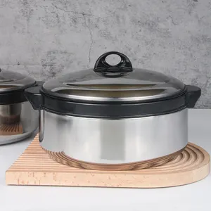 Nouveau chauffe-plats en acier inoxydable isolé casseroles avec couvercle