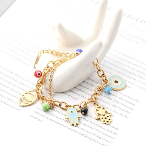 Pulsera CZ de Acero Inoxidable con Diseño de Ojo y Palma, Impermeable, Personalizada, con Zirconia de 18k, Cadena de Serpiente Exquisita, Venta Directa de Fábrica 2023 - Product Image 6