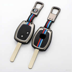 Pour <span class=keywords><strong>HONDA</strong></span> <span class=keywords><strong>porte</strong></span>-clés avec coque de protection pour clé de voiture en alliage de zinc et sac de support de <span class=keywords><strong>porte</strong></span>-clés compatible avec Accord CRV Pilot <span class=keywords><strong>Civic</strong></span> 2003-2013 - Product Image 1
