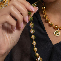 Gemnel Pendentif Mama Evil Eye en argent 925 Or jaune avec émail Diamants Symbole de protection Collier Charm