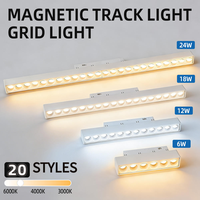 IMENS White-Grille 2 fils DC48V LED 3 couleurs réglables CRI 92 magnétique minimaliste moderne encastré en surface sur rail