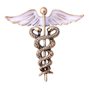 Nuevos broches para mujer, broche de alas de ángel con diseño de caballo, broches con forma de serpiente doble, broche para enfermeras, médicos, hombres y mujeres - Product Image 1
