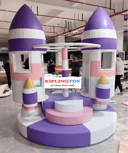 دوامة صغيرة بيضاء ناعمة للأطفال من 1 إلى 6 سنوات، للتأجير في الهواء الطلق، مقعد دوار ناعم، كاروسيل صغير كهربائي لحفلات الأطفال - Product Image 5