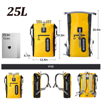 Tas Tahan Air Tas Kering Tas Selam Scuba Profesional Tahan Air 20L Ransel Renang Tas Punggung Hiking Tahan Air Snorkeling Perjalanan Pantai Laut