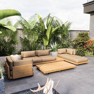 Canapé en bois de patio extérieur en <span class=keywords><strong>teck</strong></span> pour hôtels parcs cours appartements fermes centres commerciaux maison bars - Product Image 4