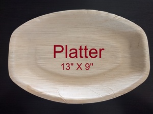 Vajilla desechable de hoja de palma Areca Biodegradable Natural 100%, Platos y platos grabados con patrón de planta ecológico - Product Image 6