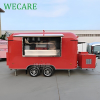 WECARE Camion de cuisine mobile de rue, remorque de restauration, camion de restauration rapide pour gaufres, hot-dogs, pizzas, pop-corn, pâtisseries, sandwichs, burgers, tacos