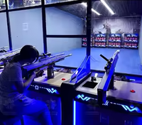 Simulateur de jeu de tir au pistolet laser interactif avec projection murale, jeu d'arcade multijoueur à cibles infrarouges pour enfants/adultes