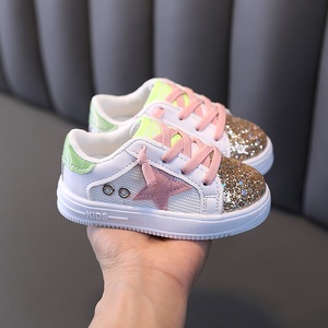 Baskets pour enfants printemps, mode fille, scintillantes et antidérapantes, baskets épaisses pour enfants, chaussures de bébé, baskets de sport décontractées - Product Image 4