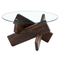 Table à café et à thé circulaire en verre au design distinctif moderne Comptoir en verre trempé avec pieds en MDF Meubles de salon
