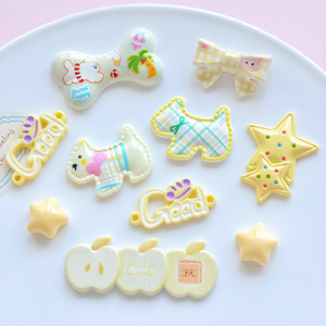 Accesorios de resina amarillos para el <span class=keywords><strong>Año</strong></span> Nuevo <span class=keywords><strong>Chino</strong></span> del Zodiaco del Caballo: Material DIY para carcasa de teléfono, pinza para el pelo y flor para zapatos. - Product Image 1