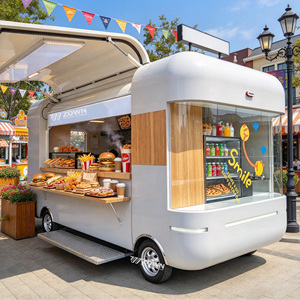 ZOWN Fiberglass Electric Mobile Food Concession Trailer Anti-rust Outdoor Vending <b>Cart</b> for Juice and Smoothie - Product Image 1