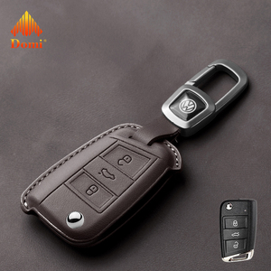 Funda de Cuero para Llaves de Coche VW Volkswagen Golf 7 MK7 Tiguan MK2 SEAT Ateca <span class=keywords><strong>Leon</strong></span> <span class=keywords><strong>FR</strong></span> 2 Ibiza, Accesorios - Product Image 5