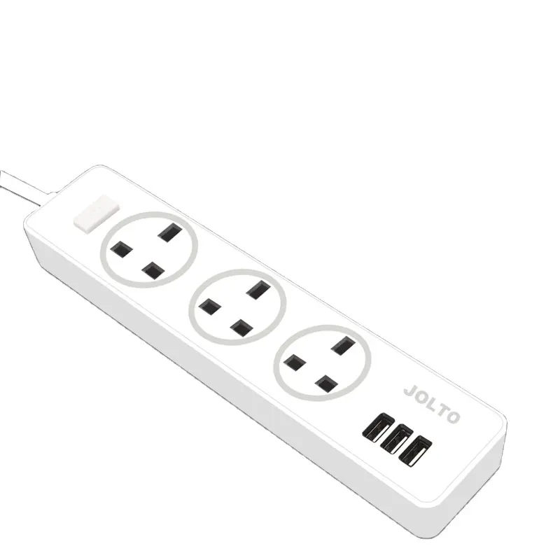 UK Standard Power Strip With 3 AC Sockets Electric Board and 3 USB Ports Universal Control UK Standard Extension Socket