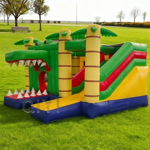 <span class=keywords><strong>Castillo</strong></span> Inflable de PVC de Alta Calidad, Tobogán Personalizado con Diseño de Cocodrilo, Casas de Brinco Inflables para Niños y Adultos - Product Image 1