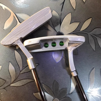 Putter de golf forgé en argent avec manche en acier et poignée en caoutchouc, 33-35 pouces, unisexe, droitier, pour les compétitions et l'entraînement quotidien