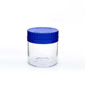 ขวดแก้วทรงกระบอกปากกว้างเกรดห้องปฏิบัติการ - ฝาปิดสีน้ำเงินใส - Product Image 5