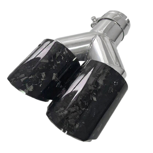 Embout d'<span class=keywords><strong>échappement</strong></span> universel 34, en Y, double <span class=keywords><strong>tube</strong></span>, en fibre de carbone et acier inoxydable doré, <span class=keywords><strong>pour</strong></span> <span class=keywords><strong>échappement</strong></span> automobile - Product Image 3