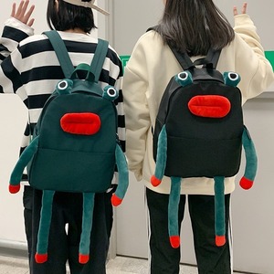 Mochila Frog para mujer, color negro y verde oscuro, ligera, con correa para el hombro, para la escuela, educación, primavera 2024 - Product Image 1