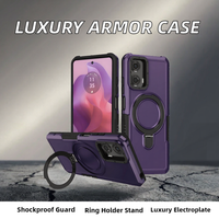 Étui de protection en TPU de luxe pour Motorola Moto G04/G04S/G14/G22/G24/E13/E14/E32/G34/G54/G84 5G, coque de téléphone antichoc avec support
