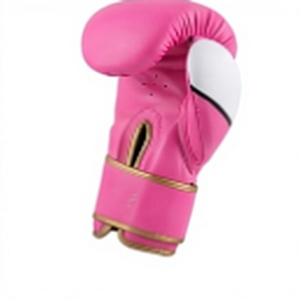 Gants d'entraînement de boxe professionnels pour adultes en cuir PU avec fermeture Velcro respirants gris et bleu marine - Product Image 5