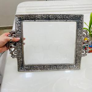 Juego de Tazones para Aperitivos de Aluminio Plateado Moderno con Tarro para Frutos Secos de 150 ml y Bandeja, Diseño Flexible para Regalos - Product Image 3