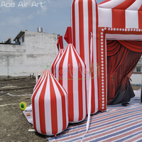 Arc de cirque gonflable extérieur avec image de logo personnalisable, arc d'entrée de carnaval, arc à thème de cirque pour les événements et la décoration de cirque