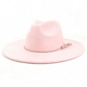 High Quality Vintage Wholesale Wide Brim Fedora Jazz Western Cowboy Felt Cowgirl Fishing Party Hats - Product Image 5
