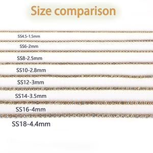 Venta al por mayor SS6 8 12 Opal Flatback Crystal Rhinestone Cup Chain para pendientes de moda con cuentas Trim Garment Wedding Rhinestone Rolls - Product Image 6