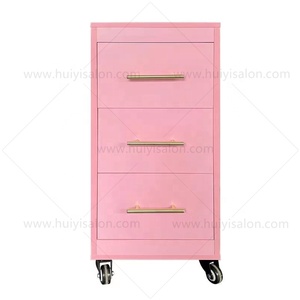 Carrito de salón rosa, carrito de salón, armario de belleza, carrito, estación de armario con carrito - Product Image 2