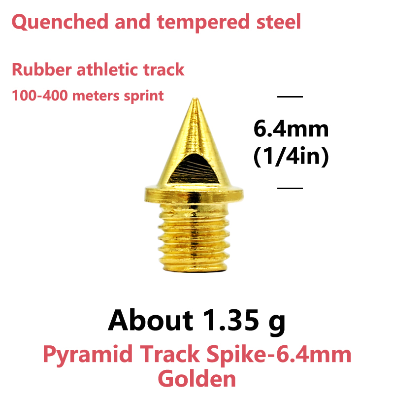 Pyramid Track Spike-Golden-6.4mm