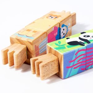 Rompecabezas de Animales Lindos para Viajes en Auto, Juego de Bloques con Forma de Avión, Actividades de Rotación y Deslizamiento para Niños y Niñas - Product Image 6