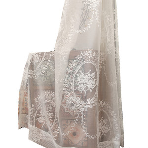 Rèm Cửa Sổ Màu Trắng Kiểu Pháp Rèm Vải Jacquard Hiện Đại Đơn Giản Cho Phòng Khách Phòng Ngủ Phòng Ngủ Rèm Vải Mỏng - Product Image 1