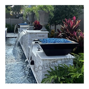 Vidrio Reflectante Azul Cobalto Moderno y Ecológico de Coling Living para Uso en Interiores/Exteriores, Braseros, Mesa de Brasero para Exteriores - Product Image 5