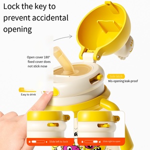 Taza Sippy anticaída a prueba de niños, silicona duradera y materiales PPSU para entrenamiento y alimentación de bebidas para bebés - Product Image 5