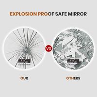 Miroir LED intelligent de salle de bain carré, moderne et luxueux, sur mesure, avec grossissement et lentilles argentées, pour hôtels, vente en gros, durable et lumineux