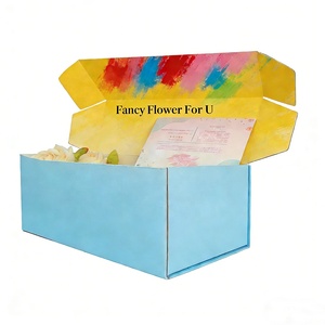 Caja de Envío Plegable Personalizada para Ramos de Flores, Caja de Cartón Resistente para Floristas y Regalos - Product Image 3