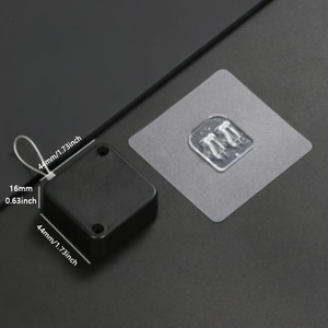 Ferme-<span class=keywords><strong>porte</strong></span> automatique sans perçage en plastique ABS noir, mini, réglable, à fermeture douce, pour chambre, salle <span class=keywords><strong>de</strong></span> bain, école - Product Image 3