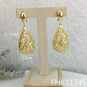 Yuminglai FHK11745 Anting Wanita Italia, Anting-Anting Pemakaian Harian Kualitas Tinggi <span class=keywords><strong>18</strong></span> <span class=keywords><strong>K</strong></span> Emas Elegan Modis - Product Image 2
