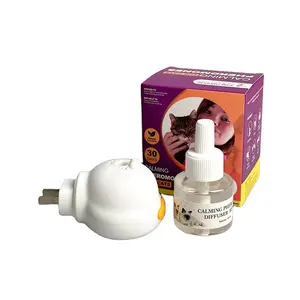 Cat Pheromones Calming Diffuser、2 in 1 Cat Calming Diffuser Kit (ディフューザーヘッド48mlバイアル)