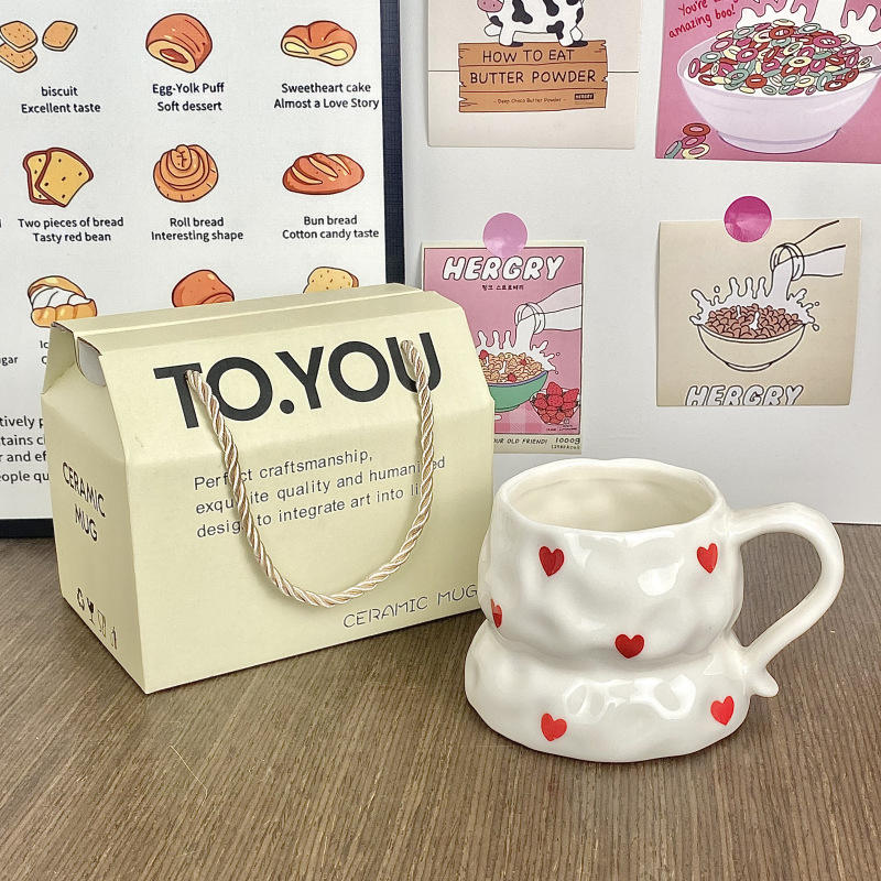 [Gift Box Set] Hand-Squeezed Mug - Heart