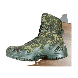 Botas Tácticas TSB08 Rusia FG de Camuflaje Verde, Botas de Cuero Vacuno de Gamuza, Botas de Tobillo, Botas de Caña Alta - Product Image 1